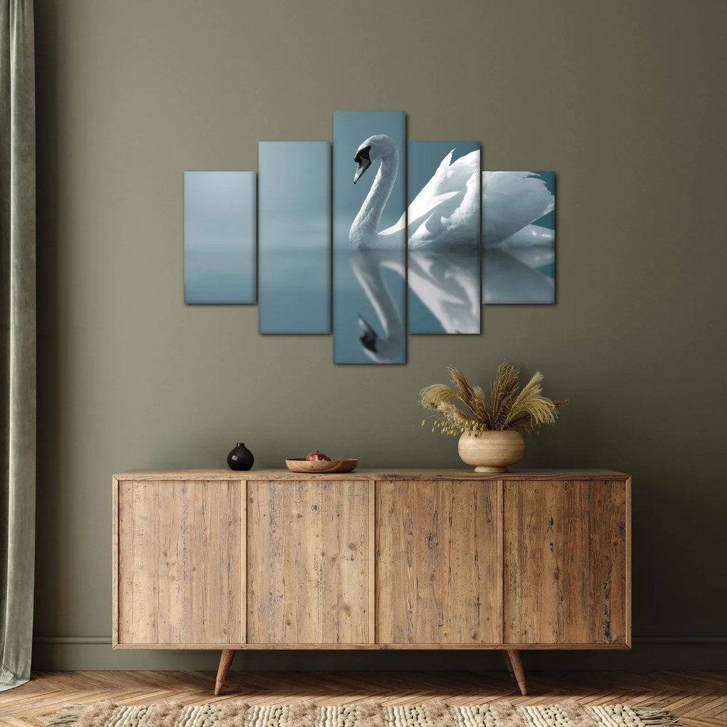 Obraz - Biela labuť (150x105 cm)