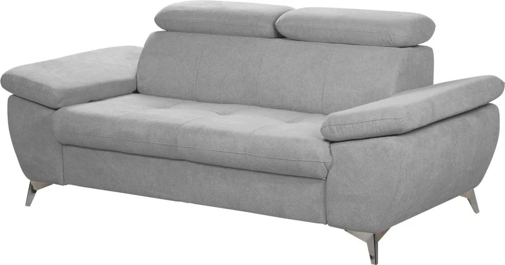 Dvojsedák Gisele, svetlo šedá látka