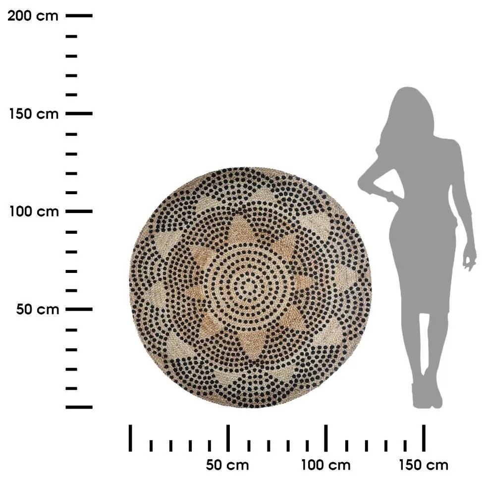 ATMOSPHERA Koberec Ivy, (fi) 120 cm, béžová/čierna