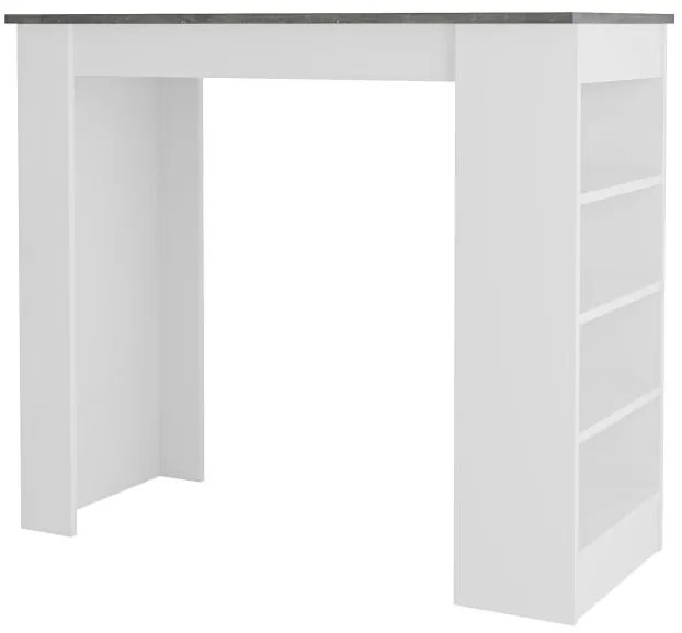 Barový stôl Houseland Swallow retro sivý/biely