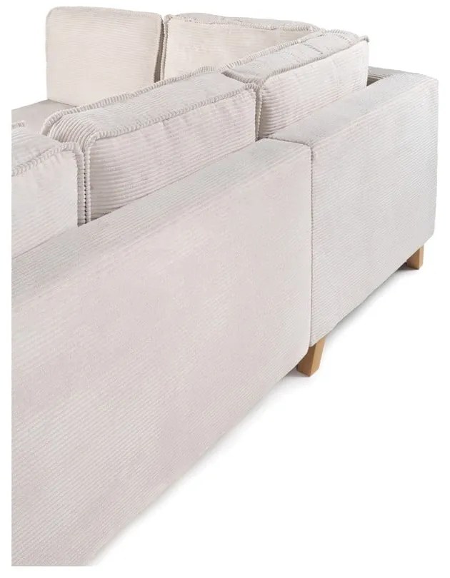 Béžová menčestrová rozkladacia rohová pohovka (ľavý roh) Tori – Bonami Selection