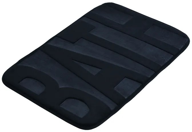 BISK Erga, kúpeľňová predložka 60x40 cm, model 5, čierna, ERG-07901