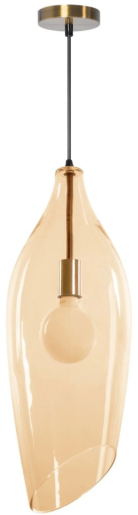 Toolight - Moderná sklenená stropná lampa E27 60W APP892-1CP, čierna-zlatá, OSW-05693