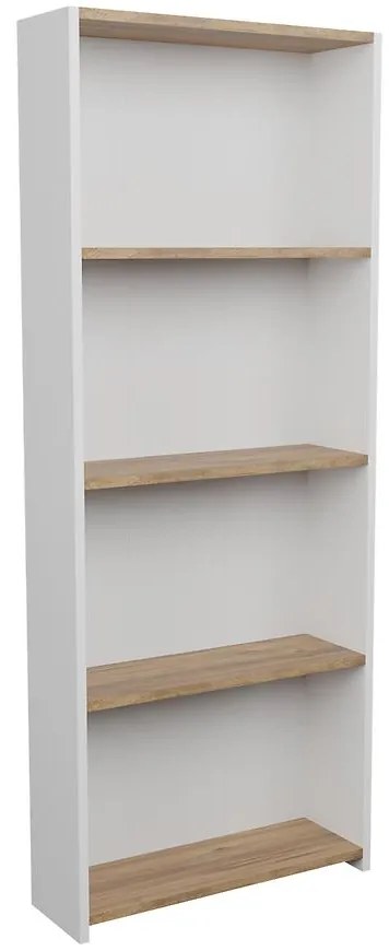 Regál FD-5LCBBS-021 biela/prirodzené