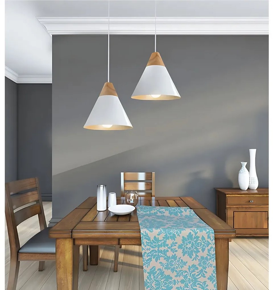 Toolight Toolight, stropné svietidlo 1xE27, SCANDI C, čierna matná-hnedá, OSW-00104