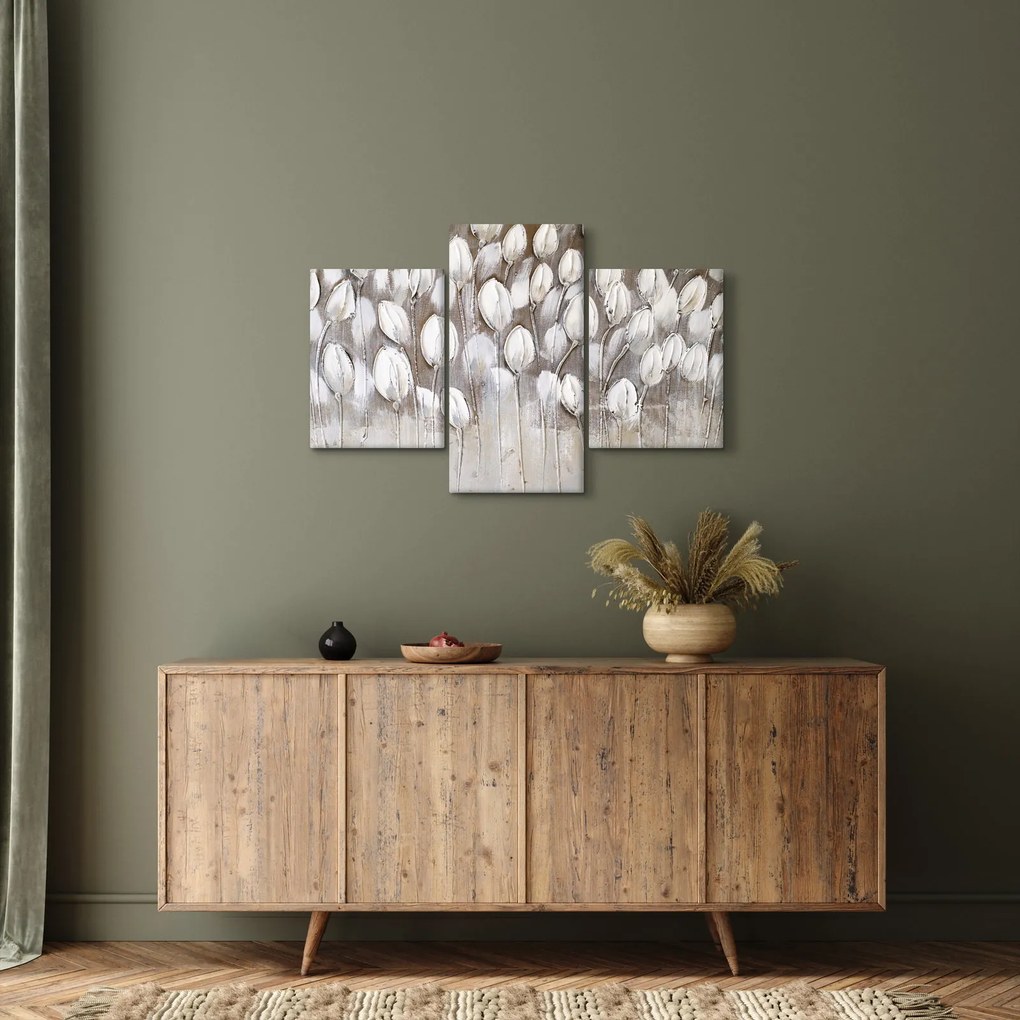 Obraz - Štruktúrované tulipány (90x60 cm)
