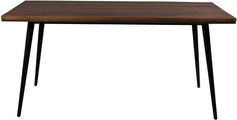 Jedálenský stôl s čiernymi oceľovými nohami Dutchbone Alagon Land, 160 x 91 cm