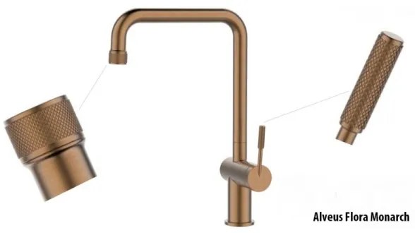 ALVEUS 1150763 - Drezová batéria FLORA 34,8 cm meď
