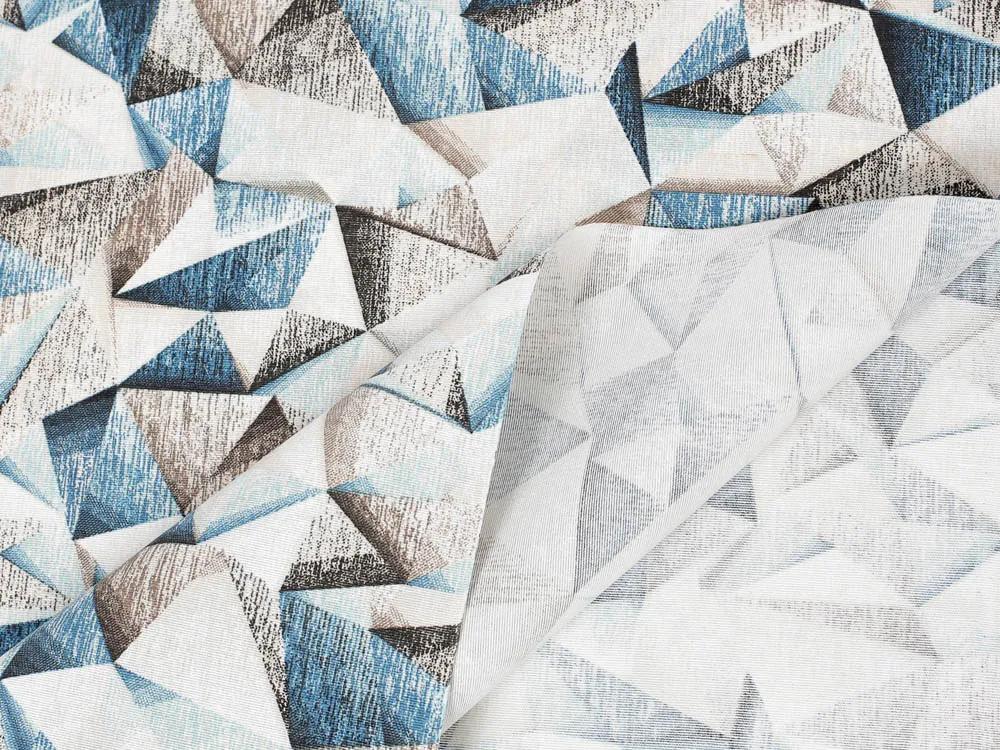 Biante Dekoračný štvorcový obrus Porto PRT-007 Modro-hnedé kryštály 100x100 cm
