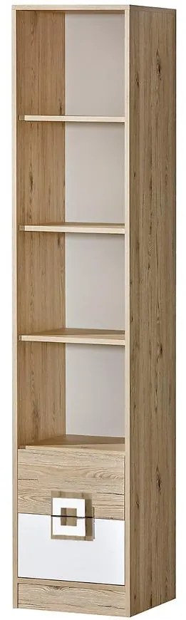 Vitrína Nico 40 biela/svetlý dub nr-6