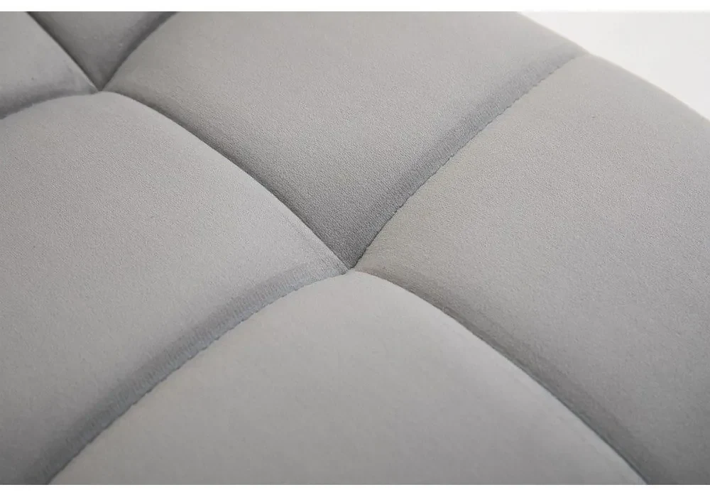 LuxuryForm DESIGN Stolička TOLEDO VELUR na zlatom kríži - svetlo šedá