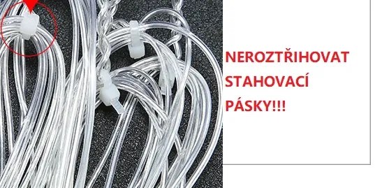 Vnútorný LED vianočný záves - Hviezdy, 3m, 138 LED, rôzne farby na výber Farba: Studená biela