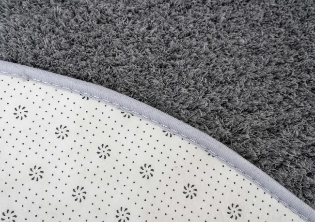 Protišmykový koberec ALPACA sivý kruh