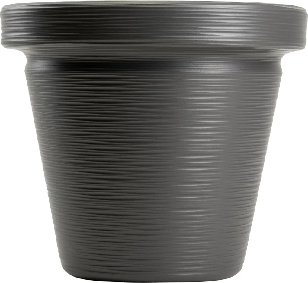 PLASTOVÝ KVETINÁČ SRTIA RIFLO 46X40 CM ANTRACITOVÁ