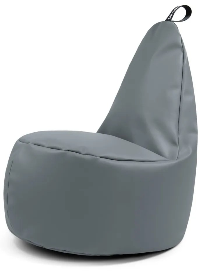 Sivý sedací vak z imitácie kože Lull XL – So Soft?