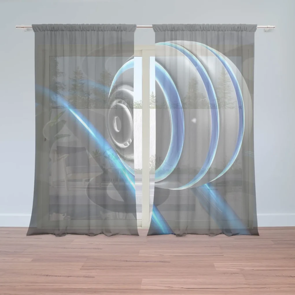 Sablio Záclony Modrá guľa: 2ks 150x250cm