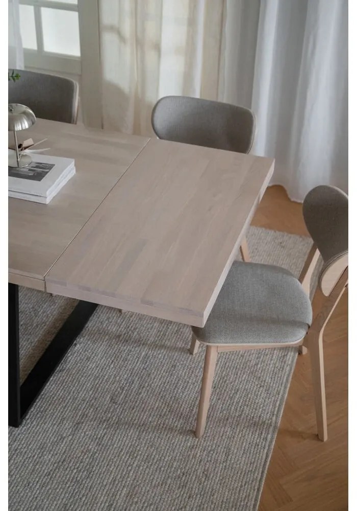 Matne lakovaná dubová prídavná doska jedálenského stola Rowico Brooklyn