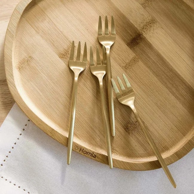 Súprava dezertných vidličiek NOIA zlatá 4 ks 890708