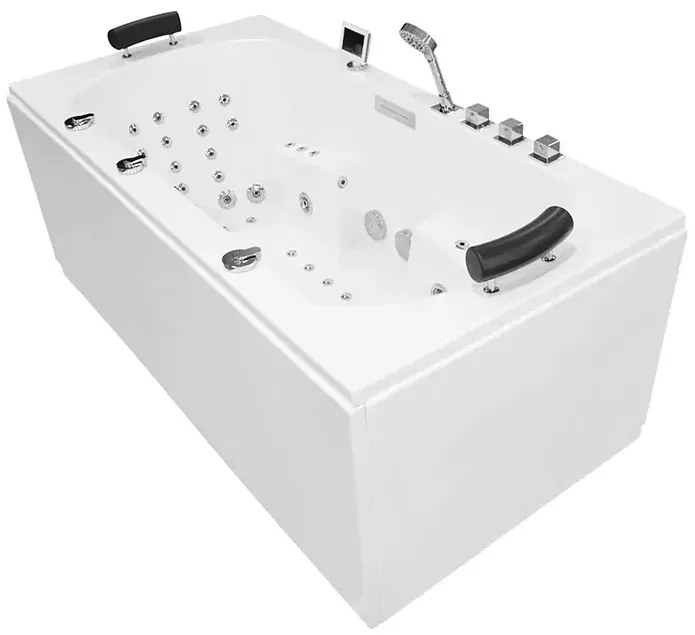 M-SPA - Kúpeľňová vaňa s hydromasážou 200 x 90 x 70 cm (MSPA0013A)