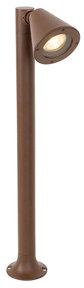 Moderný vonkajší stĺp hrdzavohnedý 60 cm IP44 nastaviteľný - Ciara