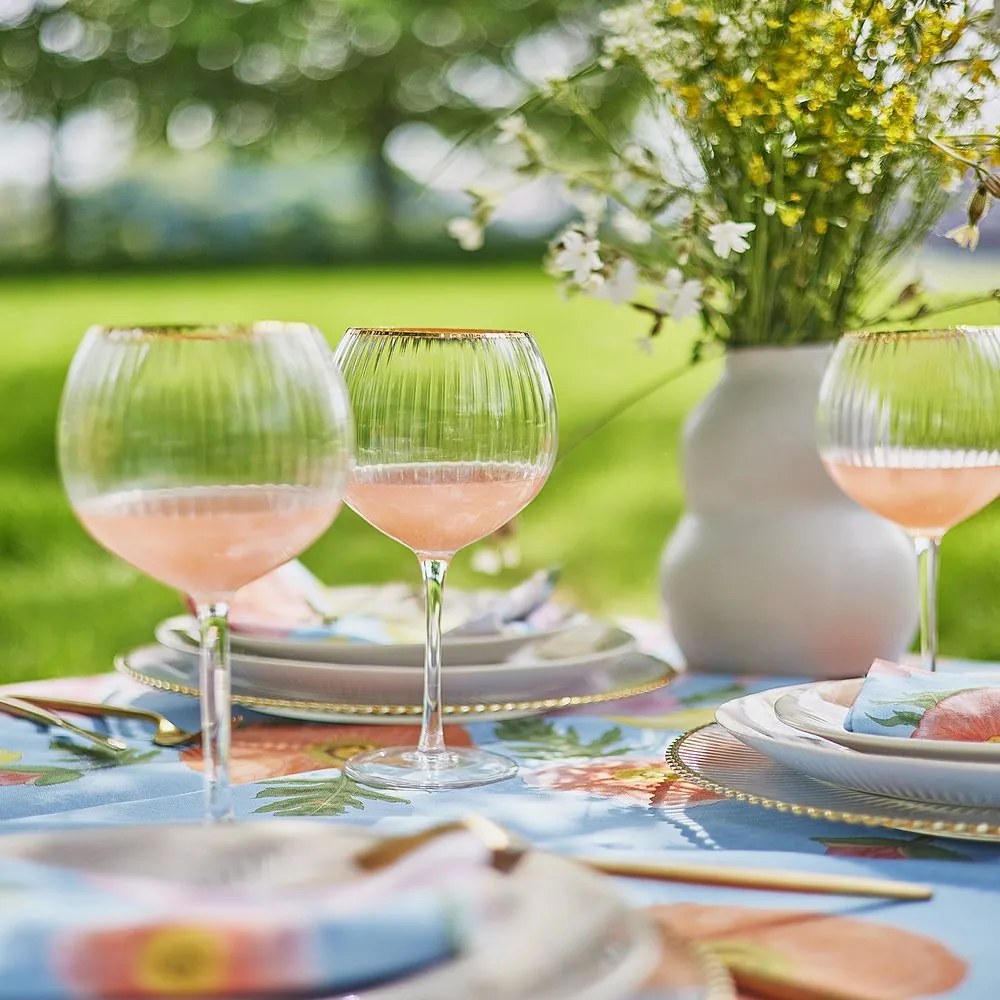 GOLDEN TWENTIES Pohár na gin so zlatým okrajom 650 ml