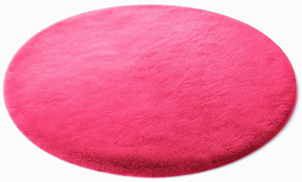 TZ Tmavoružový okrúhly koberec Rabbit Rozmer: 90 cm