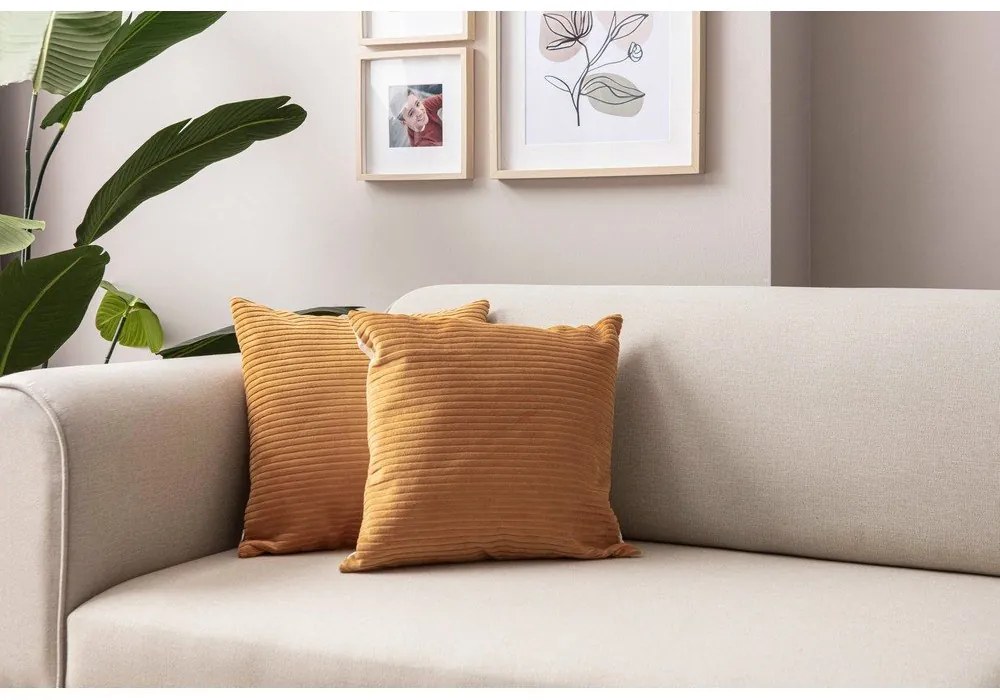 Menčestrové obliečky na vankúše v súprave 2 ks 43x43 cm – Mioli Decor