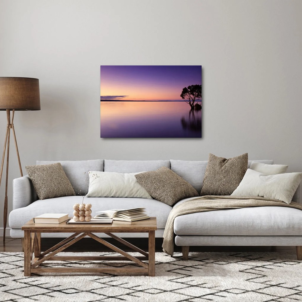 Obraz vodnej hladiny pri východe slnka (70x50 cm)