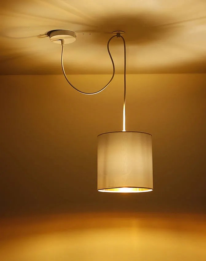 Candellux Bielo-medený závesný decentrálny luster Atlanta pre žiarovku 1x E27 31-00637