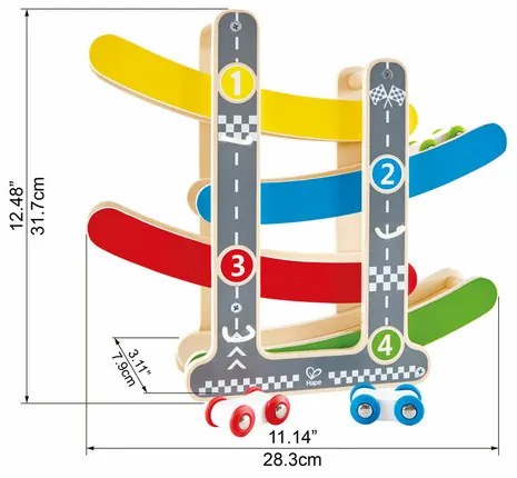 Hape Dráha pre autíčka, 28,3 x 31,7 x 7,9 cm