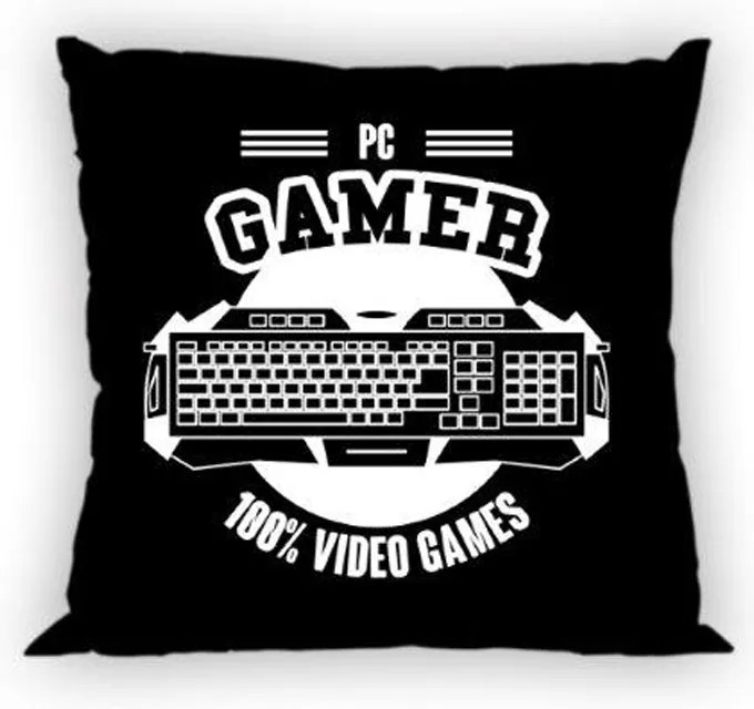 DETSKÁ DEKORAČNÁ OBLIEČKA NA VANKÚŠ GAME 40X40 CM VZOROVANÁ