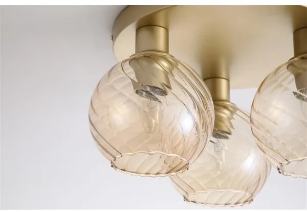 Searchlight 44521CP - Stropné svietidlo RADIANCE 3xE27/60W/230V pr. 37,5 cm zlaté