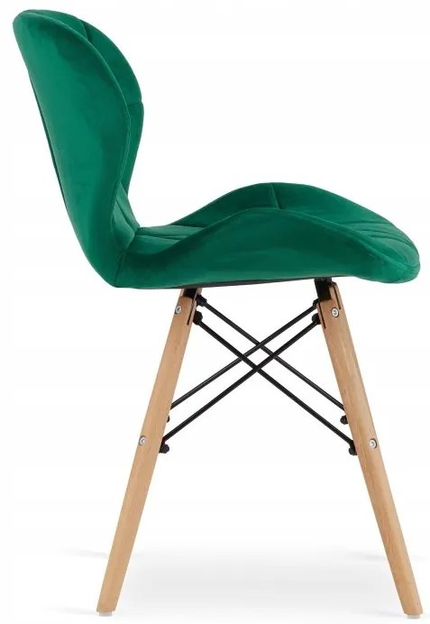 Jedálenská zostava TODI 60cm okrúhly stolový set čierny + 2 stoličky LAGO zelené