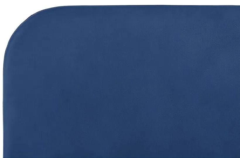 Zamatová posteľ 140 x 200 cm modrá FLAYAT Beliani