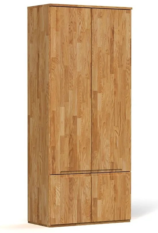 Šatníková skriňa z dubového dreva 90x206 cm Vento 2 - The Beds