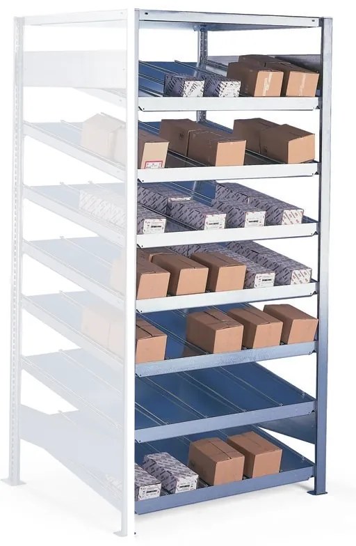 META Regál so šikmými policami, 120 kg, 2000 x 1000 x 500 mm, prídavný