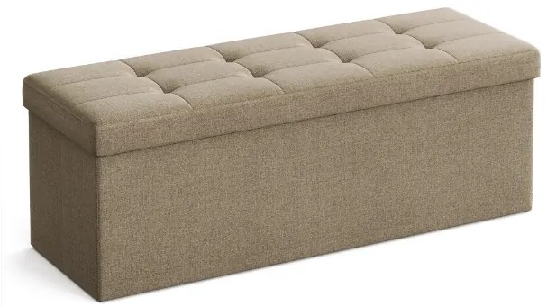 Taburet s úložným priestorom OTTOMAN 110x38 cm, svetlohnedý
