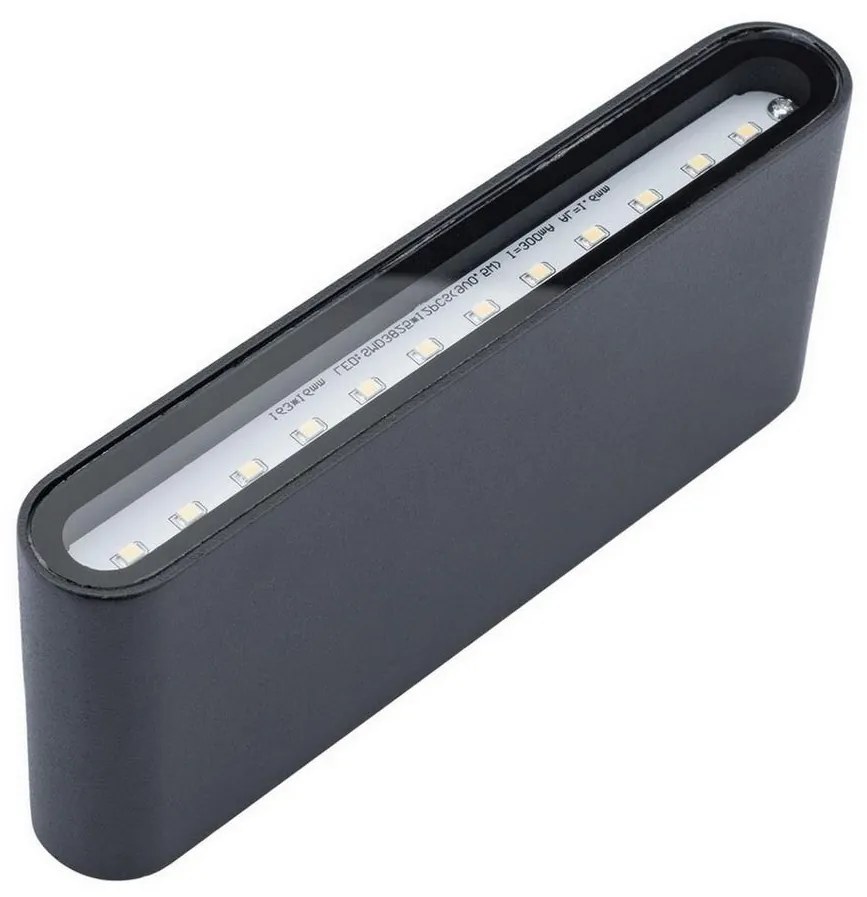 LED Vonkajšie nástenné svietidlo FLOW LED/6W/230V IP54 čierna