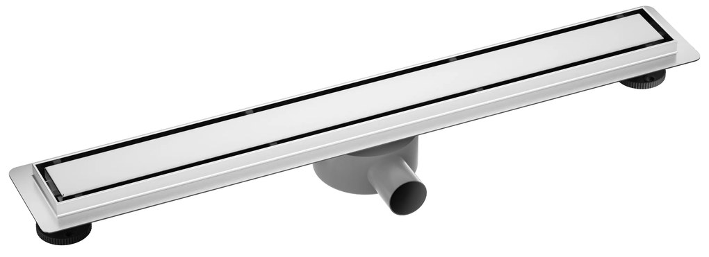 CERANO Cerano, Lineárny odtokový žľab 2v1 70 cm s otočným sifónom o 360°, chrómová, CER-CER-414926