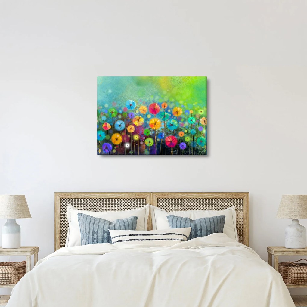 Obraz - Abstraktné kvety (70x50 cm)
