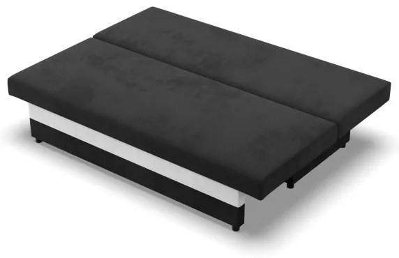 Pohovka NOLA rozkladacia, čierna / biela