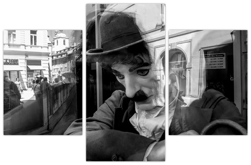 Obraz - Charles Chaplin v Prahe (90x60 cm)