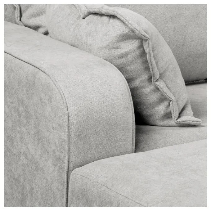 Svetlosivá rohová pohovka (ľavý roh) Beata - Ropez