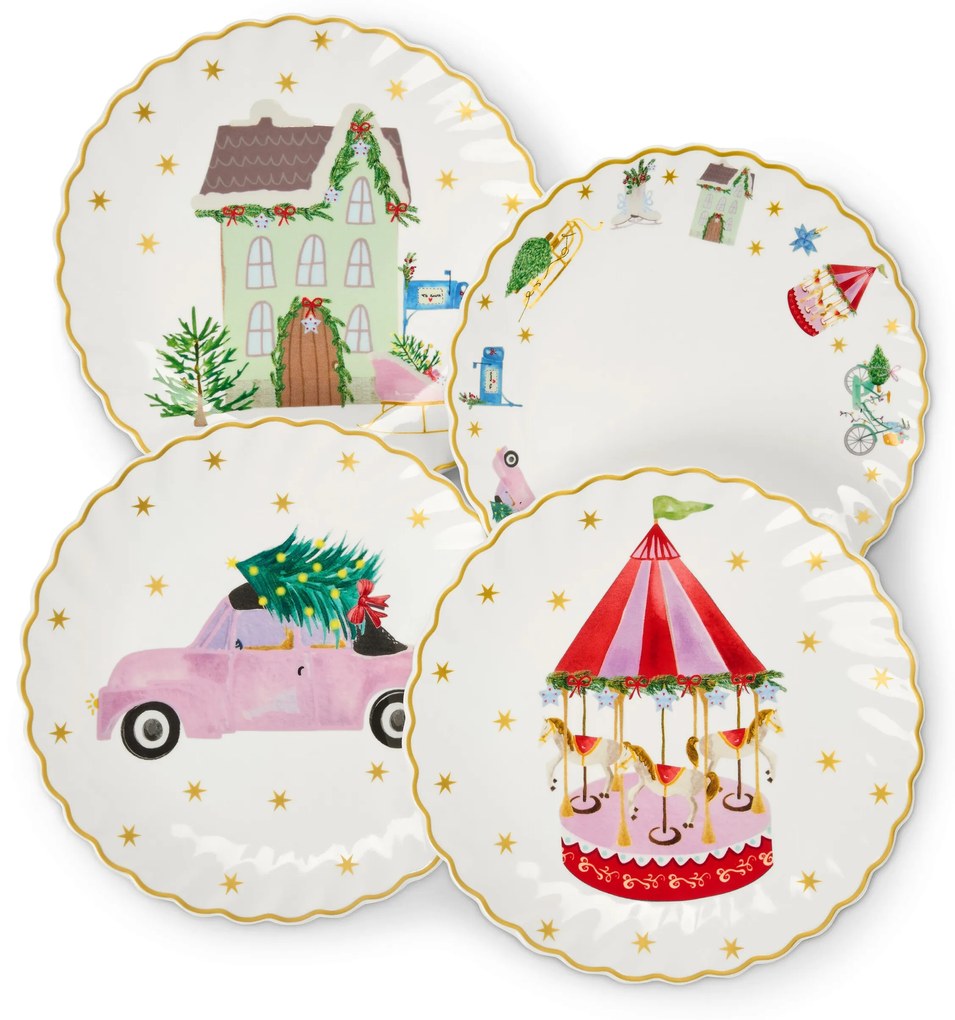 Dezertné taniere, 4 ks