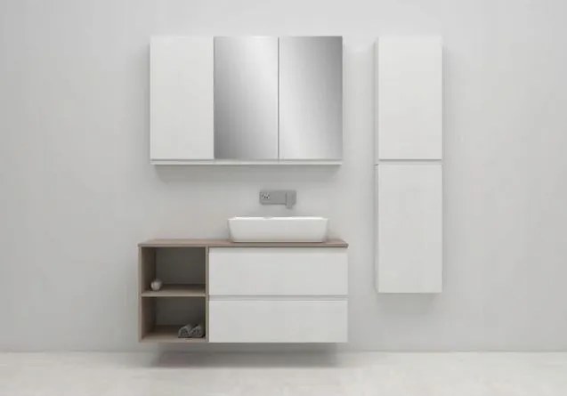 Cersanit Moduo, závesná skrinka 40x14x80 cm, antracitová matná, S590-082