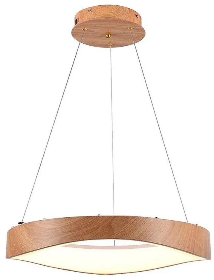 LED Luster na lanku LED/25W/230V 3000K ø 50 cm hnedá