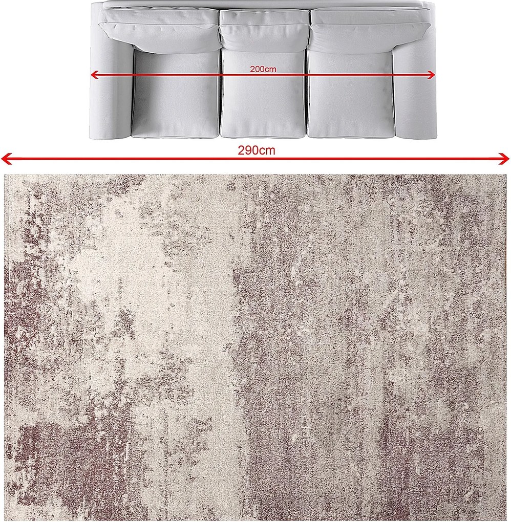 Koberec Softness silver/claret 200x290cm