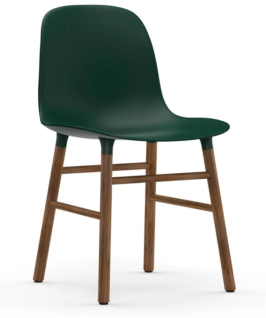 Stolička Form Chair – zelená/orech