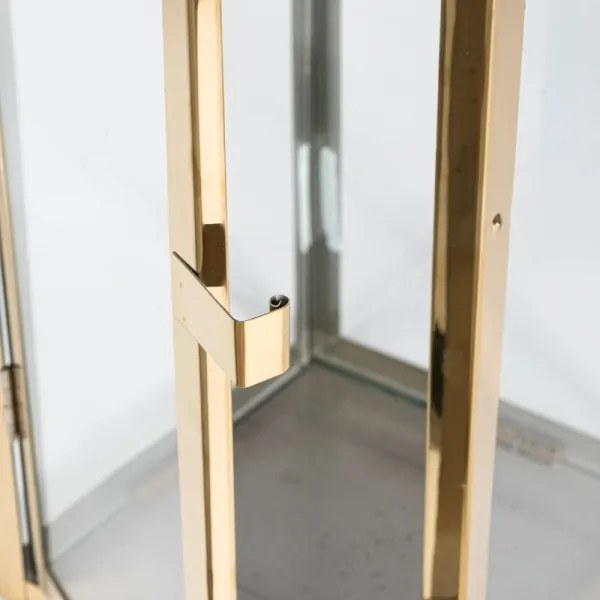 Zlatá dekoratívna lucerna 49 cm