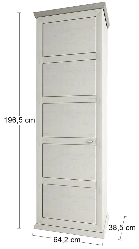 Jednodverová predsieňová skriňa Orentano W-1D L/P - pino aurelio / madagascar / nelson